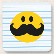 Smiley de moustache sous-bock