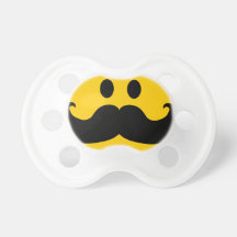 Smiley de moustache tétines