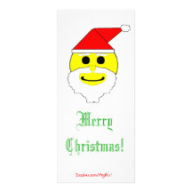 Smiley de Père Noël Carte Double Customisable