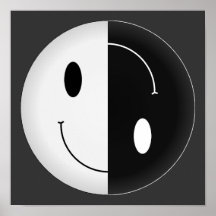 Smiley de Yin Yang Affiches