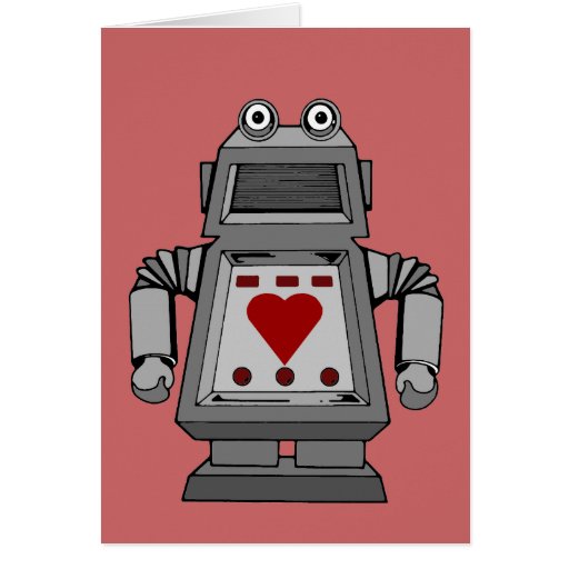 Smoorverliefde Robot Wenskaart
