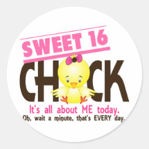 Snoepje 16 Kuiken 3 Ronde Stickers