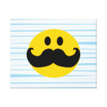 Snor Smiley Canvas Afdruk