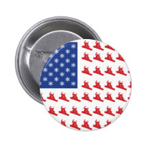 Snowboarder-patriottisch-V.S.-vlag Buttons
