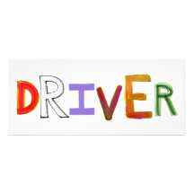 Sobre indiqué par chauffeur d'art de mot de conduc invitations personnalisées