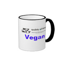 Société végétalienne de tasse de logo de PAIX