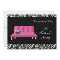 sofa rose chic, invitation de partie