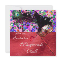 Soie de rouge de MASCARADE et de CONFETTIS de MARD