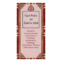 Soie de rouge de Triquetra Cartes Avec Photo