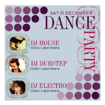 Soirée dansante géniale du DJ de club avec des inv