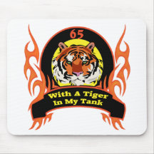 Soixante-cinquième cadeaux d'anniversaire de tigre tapis de souris