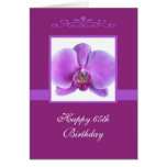 Soixante-cinquième carte d'anniversaire d'orchidée