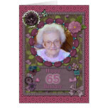 soixante-cinquième Carte photo pour un anniversair