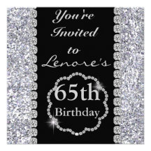 soixante-cinquième Invitation de fête d'anniversai