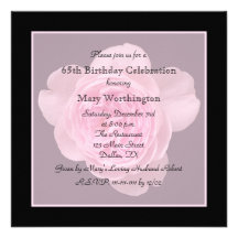 soixante-cinquième Invitation de fête d'anniversai