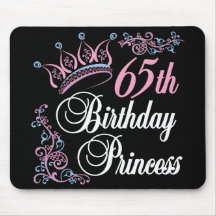 soixante-cinquième Princesse d'anniversaire Tapis De Souris