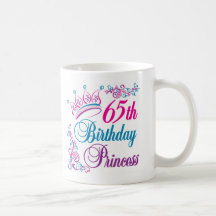 soixante-cinquième Princesse d'anniversaire Tasse À Café