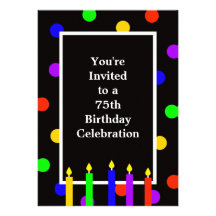 soixante-quinzième Invitation de fête d'anniversai