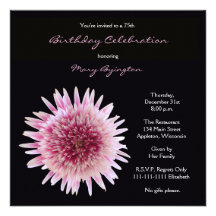 soixante-quinzième Invitation de fête d'anniversai