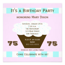 Soixante-quinzième invitation de fête d'anniversai