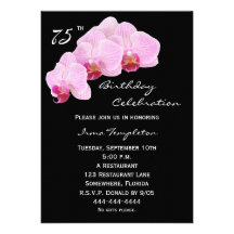 soixante-quinzième Invitation de fête d'anniversai