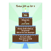 soixante-quinzième Invitation de fête d'anniversai