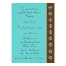 soixante-quinzième Invitation de fête d'anniversai