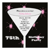 soixante-quinzième Invitation de fête d'anniversai