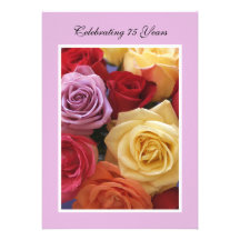 soixante-quinzième Invitation de fête d'anniversai