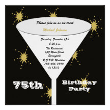 soixante-quinzième Invitation de fête d'anniversai