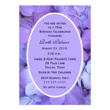 soixante-quinzième Invitation de fête d'anniversai