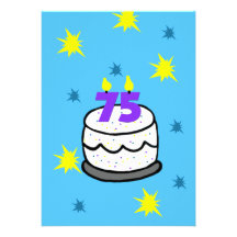 soixante-quinzième Invitation de fête d'anniversai
