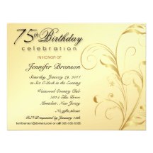 Soixante-quinzième invitations élégantes de fête d