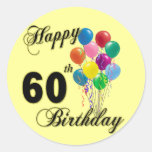 Soixantième cadeaux d'anniversaire et habillement  autocollants