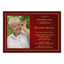 soixantième Des invitations de fête d'anniversaire