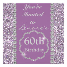 soixantième Invitation de fête d'anniversaire de B