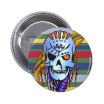 Soldat de robot de cyborg badge