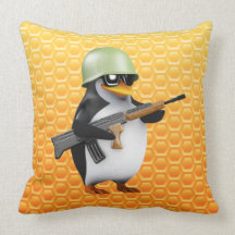 soldat du pingouin 3d coussin