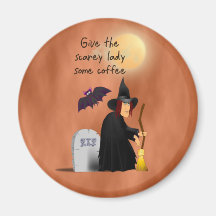 Sorcière Scarey avant aimant de café