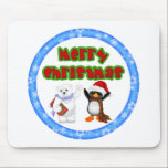 Souhait de pingouin et de Noël d'ours tapis de souris