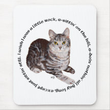 Souhaits de chat tigré tapis de souris