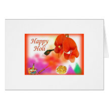 Souhaits de Holi Carte