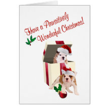 Souhaits merveilleux de Noël de Pawsitively de bou Carte De Vœux
