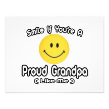 Souriez si vous êtes un grand-papa fier (comme moi cartons d'invitation