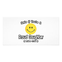 Souriez si vous êtes une fille fière (comme moi) cartes avec photo