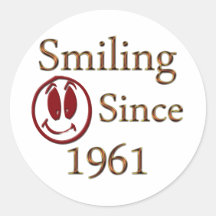 Sourire Autocollant Rond