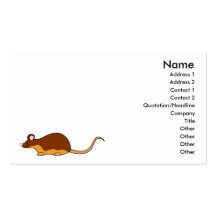 Souris d'animal familier. Brun chocolat, TAN Modèle De Carte De Visite