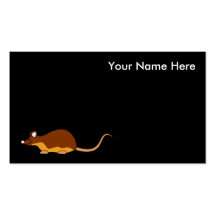Souris d'animal familier. Brun chocolat, TAN Carte De Visite