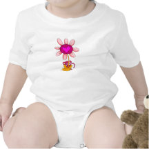 Souris et fleur du bébé de l'enfant de T-shirt