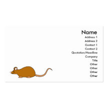 Souris rouge d'animal familier de couleur d'indivi cartes de visite professionnelles